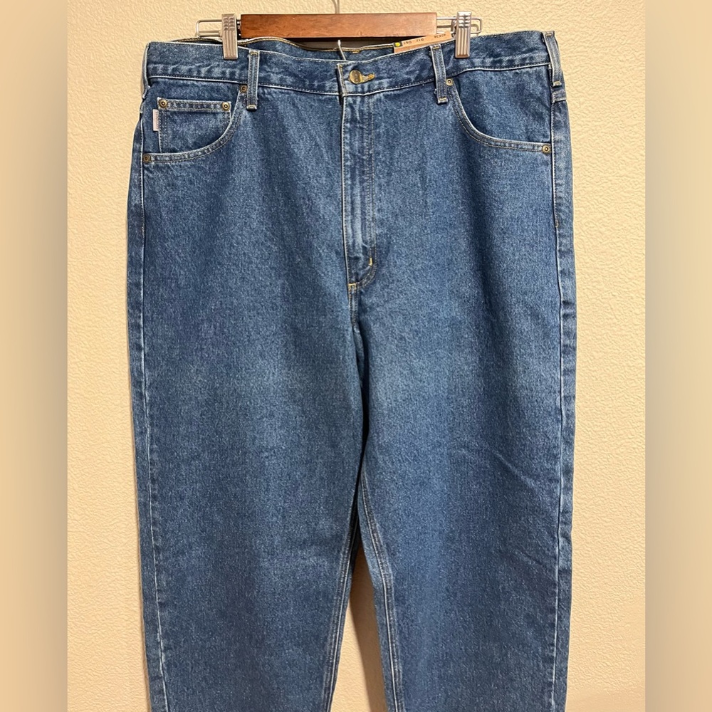 Carhartt Mens Relaxed Fit Tapered Leg 100% Cotton Denim Jeans 40X38 - Picture 5 of 12